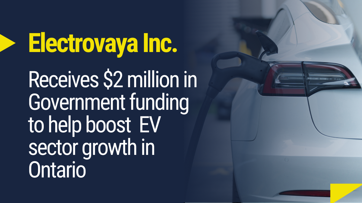 You are currently viewing Government of Canada supports Mississauga company to help boost EV growth in southern Ontario